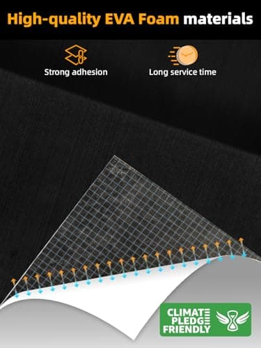 FOCEAN Boat Flooring EVA Foam Boat Decking Marine Flooring Brushed Texture Marine Mats for Boats Yacht Kayak RV 94.5"x47.2", Black - Image 2