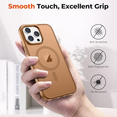 zapica Magnetic for iPhone 13 Pro Case, [Compatible with MagSafe] [Military Grade Drop Protection] Translucent Matte Shockproof Anti-Scratch Phone Case, Brown - Image 6
