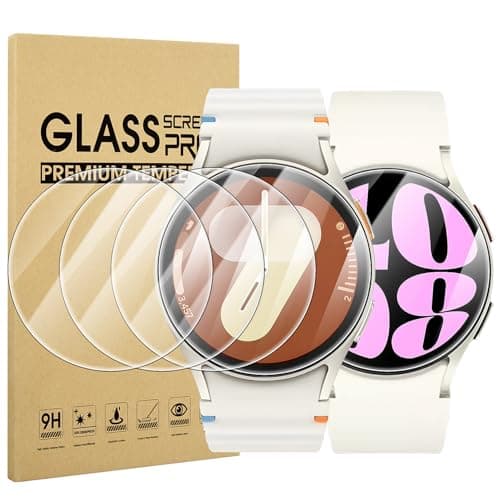 Suoman 4-Pack Screen Protector for Samsung Galaxy Watch 7/6/5/4 40mm, Tempered Glass Protectors Perfectly Fit for Galaxy 40 mm Smartwatches - Image 1
