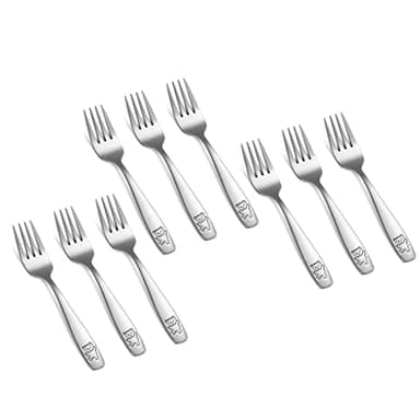 Pimoys 9-Piece Toddler Silverware Set - Stainless Steel Kids Forks & Spoons, Dishwasher Safe - Image 1