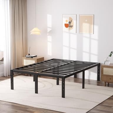 SHLAND Full Bed Frame 16 Inch - Sturdy Platform Bed Frame No Box Spring Needed Heavy Duty Metal Full Size Bed Frame Easy Assembly, Strong Bearing Capacity, No Noise - Image 5