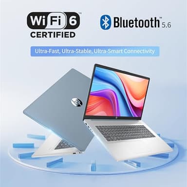 HP 17 Laptop, 17.3'' Touchscreen Display, Intel Quad-Core N200 Processor, 32GB RAM, 1TB SSD+128GB SSD, Webcam, Number Keypad, Windows 11 Home, Fatcayes Accessory, Moonlight Blue (Renewed) - Image 5