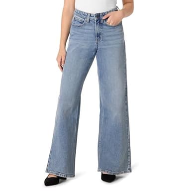 Amazon Essentials Women's Women's Low Stretch Relaxed-Fit Mid-Rise Wide Leg Jean, Authentic Medium Wash, 12 - Image 1