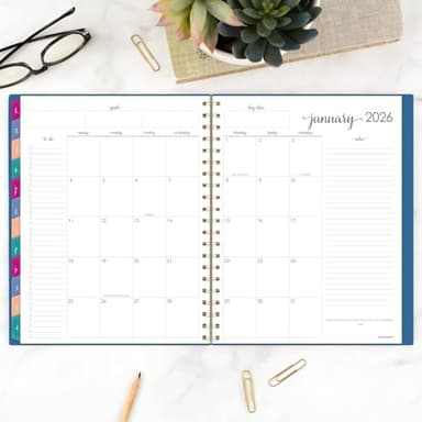 AT-A-GLANCE 2025 Planner, Weekly & Monthly, 8-1/2" x 11", Large, Harmony, Denim (1099-905-20-25) - Image 3