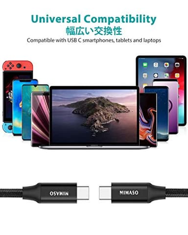 NIMASO USB C 3.1 Gen 2 Cable 10Gbps Data Transfer, 4K Video Output Monitor Cable100W PD Fast Charging for iPhone 16, MacBook, Huawei Matebook, iPad Pro 2020, Chromebook, KYY, Dell, LG, ARZOPA - Image 7