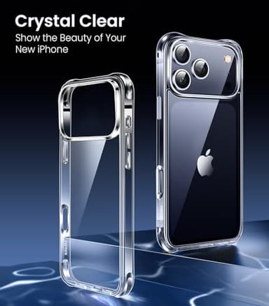Mkeke for iPhone 17 Pro Max Case Clear, [Not Yellowing] [Military-Grade Drop Protection] Protective Clear for Apple 17 Pro Max Case with Shockproof Bumper 2025 - Image 2
