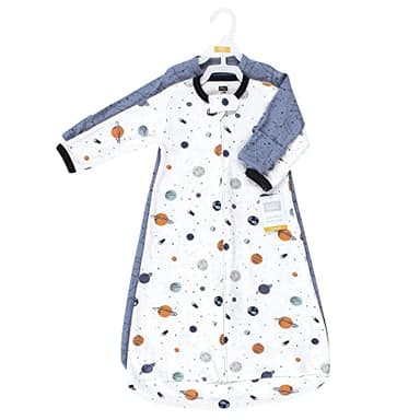 Hudson Baby Unisex Baby Cotton Long-Sleeve Wearable Sleeping Bag, Sack, Blanket, Space, 0-3 Months - Image 2