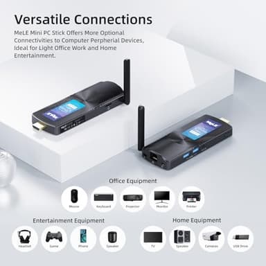 MeLE Fanless Mini PC Stick PCG02, N100 8GB 256GB Compute Stick, Micro Desktop Computer with Full Functional USB-C, 2.4/5G Wi-Fi, 4K Display on Business, Office, Industrial, IoT, Home - Image 5