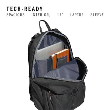 adidas Prime Backpack for Work, Travel Bag for Women and Men with Padded Compartment for Laptop, Carbon Grey/Rose Gold/2, One Size - Image 2