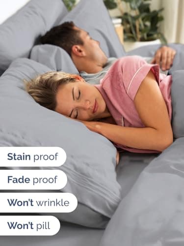 Extra Deep King Sheet Set - 6 Piece Breathable & Cooling Sheets - Hotel Luxury Bed Sheets Set - Easy & Secure Fit - Soft, Wrinkle Free & Comfy Sheets Set - Steel Blue Sheet Set with Extra Deep Pockets - Image 5