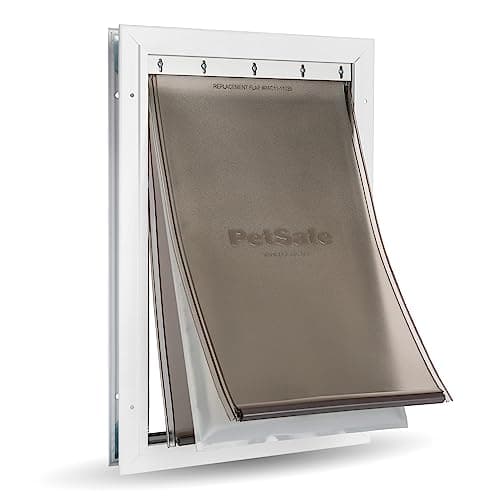 PetSafe Extreme Weather Aluminum Pet Door - Energy-Saving Thermal Barrier Pet Flap with Slide-in Door Locking & Secure Flap Cover - for Dogs Up to 100 lb - Large - Image 1