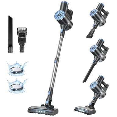 Cordless Vacuum Cleaner with Self-Standing, LED Screen Stick Vacuum Cleaners for Home, Lightweight Powerful Suction Vacuum, 6-in-1 Rechargeable Vacuum for Carpets, Pet Hair, Hardwood Floors - Image 1