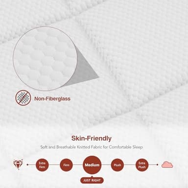 Ayeawo Queen Mattress,14 Inch Hybrid Queen Bed Mattress with Gel Memory Foam and Pocket Springs with Motion Isolation,Medium Firm Feel&Fits All Bed Frames - Image 4