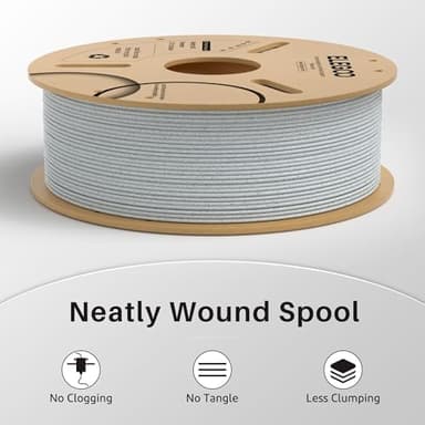 ELEGOO PLA Filament 1.75mm Marble 1KG, 3D Printer Filament Dimensional Accuracy +/- 0.02mm, 1kg Cardboard Spool(2.2lbs) 3D Printing Filament Fits for Most FDM 3D Printers - Image 4