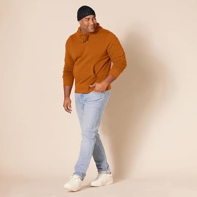 Amazon Essentials Men's Pullover Sweatshirt Hoodie, Big & Tall Options Available, Rust Orange, XX-Large - Image 8