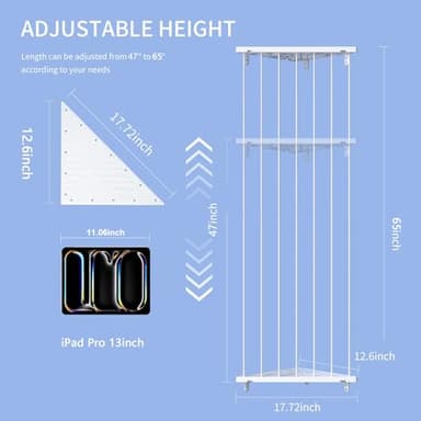 Stuffed Animal Storage Toy Organizer(Patented) - Corner Stuffed Animal Holder Length Adjustable - Wall Hanging Stuffed Animal Net Plush Storage for Nursery Playroom Bedroom Kids Room Decor(White) - Image 2