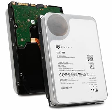 Seagate Exos X14 ST14000NM0408 14TB 7.2K RPM CMR SATA 6Gb/s 512e 3.5in Hard Drive (Renewed) - Image 1