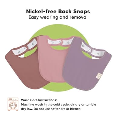 8-Pack Organic Baby Bibs for Boys, Girls - Soft Cotton Drooling and Teething Bibs for Baby Girl & Boy, Extra Absorbent, Easy to Clean & Put On for Toddler, Newborn, Infant 0-24 Months (Mauve) - Image 9