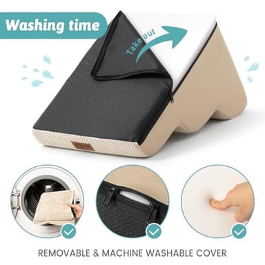 COZY KISS Dog Stairs for Small Dogs 15.7" H, Curved Dog Step for Puppy, Older Cat, Medium Pet Ramp for Sofa, Couch or Chair, Ladder with High Density Foam, 3 Step, 15.7x22.4x15.7 inch, Beige - Image 5