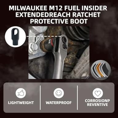 Muscovite 3050-20 insider ratchet Rubber Protective Boot Cover Fit for Milwaukee 3050-21 M12 FUEL INSIDER Extended Reach Box Ratchet - 49-16-3050 - Image 6