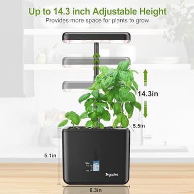 Indoor Garden Growing Systems Self-Watering Plant Pot Smart Gardening System with 17 Watts LED Grow Light Auto Timer Gardening Plant Gifts for Dad Mom Plant Pot for Vegetables Herbs(No Seeds&Soil) - Image 7