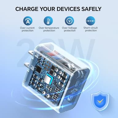 Compatible with iPhone Charger 6/10Ft Fast Charging 2Pack 20W PD Fast Charger Type C Fast Charging Block & Fast Charger Cord Compatible with iPhone 14/13/12/11 Pro/iPad/Pro Max/Plus/XS/XR/SE Charger - Image 4