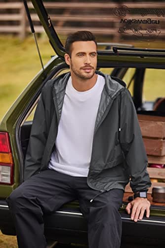 COOFANDY Cycling Rain Gear for Men Lightweight Waterproof Rain Shell - Image 3