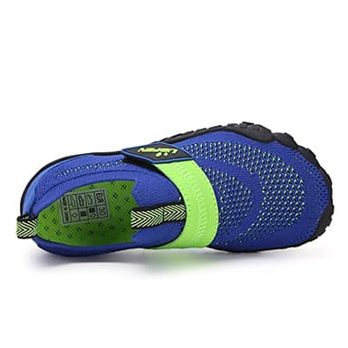 UBFEN Kids Water Shoes for Boys Girls Quick Dry Lightweight Aqua Socks for Toddlers Little Big Kid Barefoot Beach and Pool Sports Non-Slip Swim Shoes D Blue 2 Big Kid - Image 3