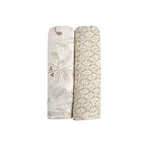 Crane Baby 100% Cotton Muslin Swaddle Blankets, Kendi Safari Animal, Set of 2, 47" x 47", Swaddles for Newborns, Baby Muslin Swaddle Blanket, For Boys & Girls - Image 1