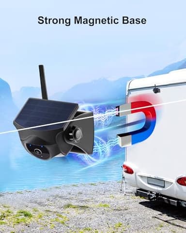 STONVUE 1080P Solar Wireless Backup Camera - Magnetic Hitch Rear Front Camera with Night Vision, 365-Day Standby, Waterproof, Rechargeable Battery for Horse Trailer RV Truck Car for Phone Pad Android - Image 5