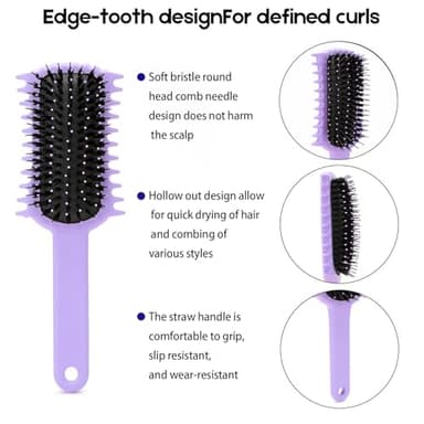 Curly Hair Brush, Volume Curl Defining Brush for Detangling Shaping and Styling Women's Curls, Reduce Pulling (Green) - Image 6