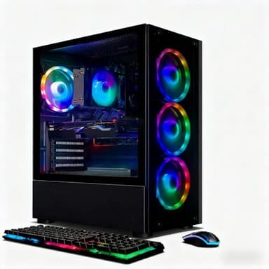 STGAubron Gaming PC Desktop Computer, AMD Ryzen 5 2600 up to 3.9G, GeForce RTX 2060 6G, 16G DDR4, 512G SSD, 600M WiFi, BT 5.0, RGB Fan x4, Windows 11 Home - Image 1