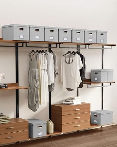 Oterri File Organizer, File Box, File Cabinet for Letter File Folder Storage, Hanging File Organizer for Office/Decor/Home,Document Organizer, 1 Pack,Gray-White-Box Only - Image 2