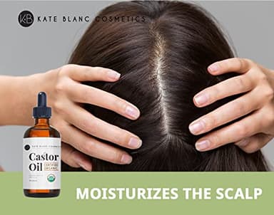 Kate Blanc Cosmetics Castor Oil Organic (4oz), 100% Pure, Cold Pressed, Hexane Free. Natural Oil for Hair, Eyelashes, Eyebrows. Skin Moisturizer with Starter Kit - Image 5