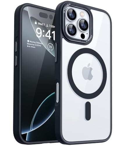 CANSHN Clear Magnetic Compatible with iPhone 16 Pro Max Case [Compatible with Magsafe] [Not Yellowing] Slim Thin Shockproof Protective Bumper Phone Case Cover 6.9 Inch - Black - Image 1
