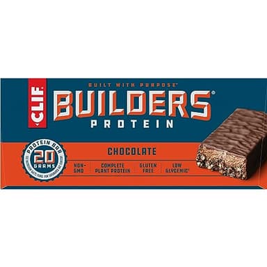 CLIF BUILDERS Protein Bars - Chocolate Flavor - 20g Plant Based Protein - Gluten Free - Non-GMO - Low Glycemic - No Artificial Sweeteners - 2.4 oz. (12 Pack) - Image 13