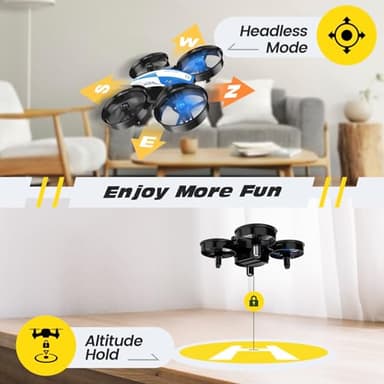 Holy Stone Mini Drone for Kids and Beginners RC Nano Quadcopter Indoor Small Helicopter Plane with Auto Hovering, 3D Flips, Headless Mode and 3 Batteries, Great Gift Toy for Boys and Girls, HS210 Blue - Image 6
