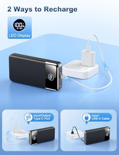 OHOVIV Portable Charger Power Bank 33800mAh Battery Pack, 22.5W Fast Charging PowerBank with Built in Cables,Travel Essential USB-C Portable Phone Charger for iPhone Samsung Pixel Android iPad - Image 6