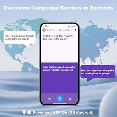 Ai Languages Translation Earbuds,Real Time Translator Earphones Support (French, Spanish, German etc.) 144 Languages & Accents with App Instant Voice Translator for Travel, Learn,Business.Black - Image 4