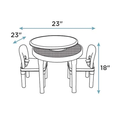 Humble Crew Forever Toddler 2-in-1 Plastic Building Blocks-Compatible Activity 2, Round, White/Pink/Purple/Turquoise Kids Table and Chairs Set - Image 8