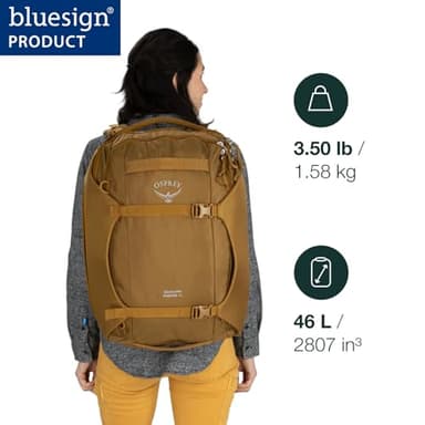 Osprey Sojourn Porter 46L Travel Backpack – Carry-On Compliant Luggage with StraightJacket Compression and Padded Laptop Sleeve – Secure, Durable Pack for International or Urban Travel, Koseret Green - Image 2