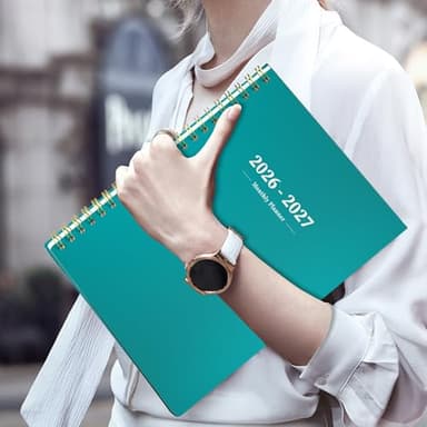 Ymumuda 2026 Planner-2 Year Monthly Planner 2026-2027, JAN.2026 - DEC.2027, 8.5" x 11", 26-27 Monthly Calendar,Large Planner with Spiral Bound, 24 Months Perfect for School Office Schedule - Turquoise - Image 8