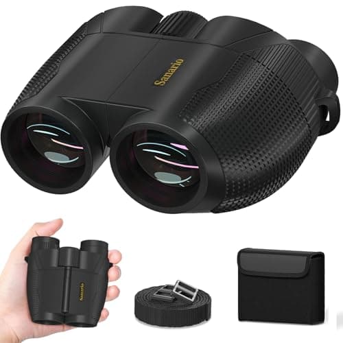 10x25 Compact Binoculars for Adults and Kids, Large Eyepiece Waterproof Binocular with Low Light Vision, High Powered Easy Focus Small Binoculars for Bird Watching, Outdoor Hunting, Travel, Concerts - Image 1