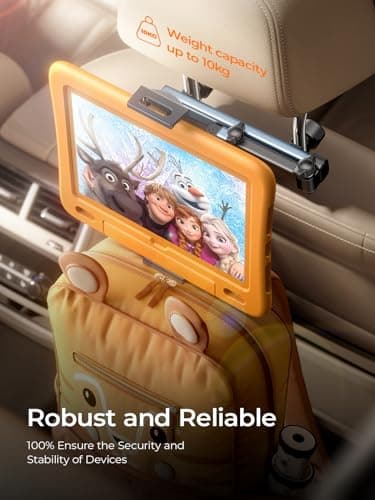 LISEN 3 in 1 for iPad Holder for Car Accessories for Women Road Trip Essentials for Travel Truck Backseat Car Organizer Car tv Headrest Tablet Holder iPad Car Mount for Kids Fire Tablet 4.7-11" - Image 6