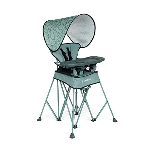 Baby Delight Go with Me Uplift Deluxe Portable High Chair | Travel High Chair | Sun Canopy | Indoor and Outdoor | Green Garden - Image 1