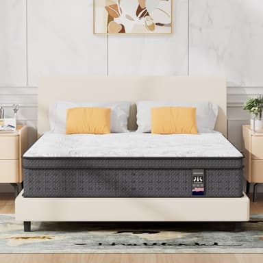 California King Mattress, 14 Inch Hybrid Cal King Size Mattress in a Box with Gel Memory Foam, Upgraded Strengthen Pocket Spring for Motion Isolation, Pressure Relief, Edge Support, 72"*84"*14" - Image 9