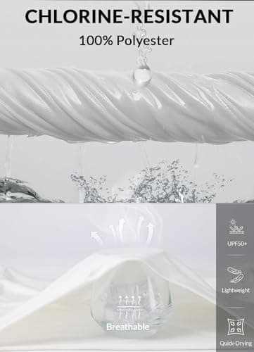 baleaf Swim Shirts Men Rash Guard Long Sleeve Sun Protection Hoodie UV Lightweight Athletic Running with Kangaroo Pocket Star White 3XL - Image 3