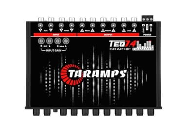 TARAMPS TEQ 7.4 Pro Car Audio Systems 7 Band Graphic Equalizer EQ Blue Lighting Advance Capability Input Channel Adjustment Main Volume Control Adjustable Subwoofer Volume with LPF - Image 1