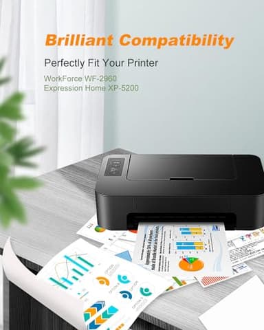 222XL Ink Cartridges Combo Pack Remanufactured Replacement for Epson 222 Ink Cartridges for Epson 222 XL 222XL for Epson XP-5200 Printer for Workforce WF-2960 Printer (4 Pack, 222 Ink) - Image 2