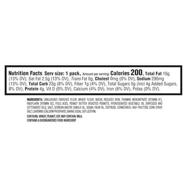RITZ Peanut Butter Sandwich Crackers, Lunch Snacks, 20 Snack Packs (6 Crackers Per Pack) - Image 2